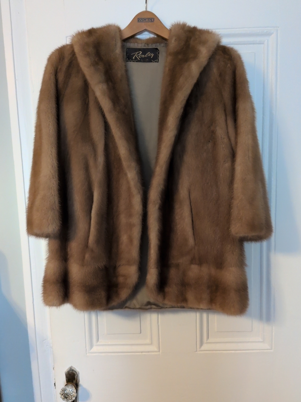 Women's Brown Mink Fur Coat - Luxurious Jacket